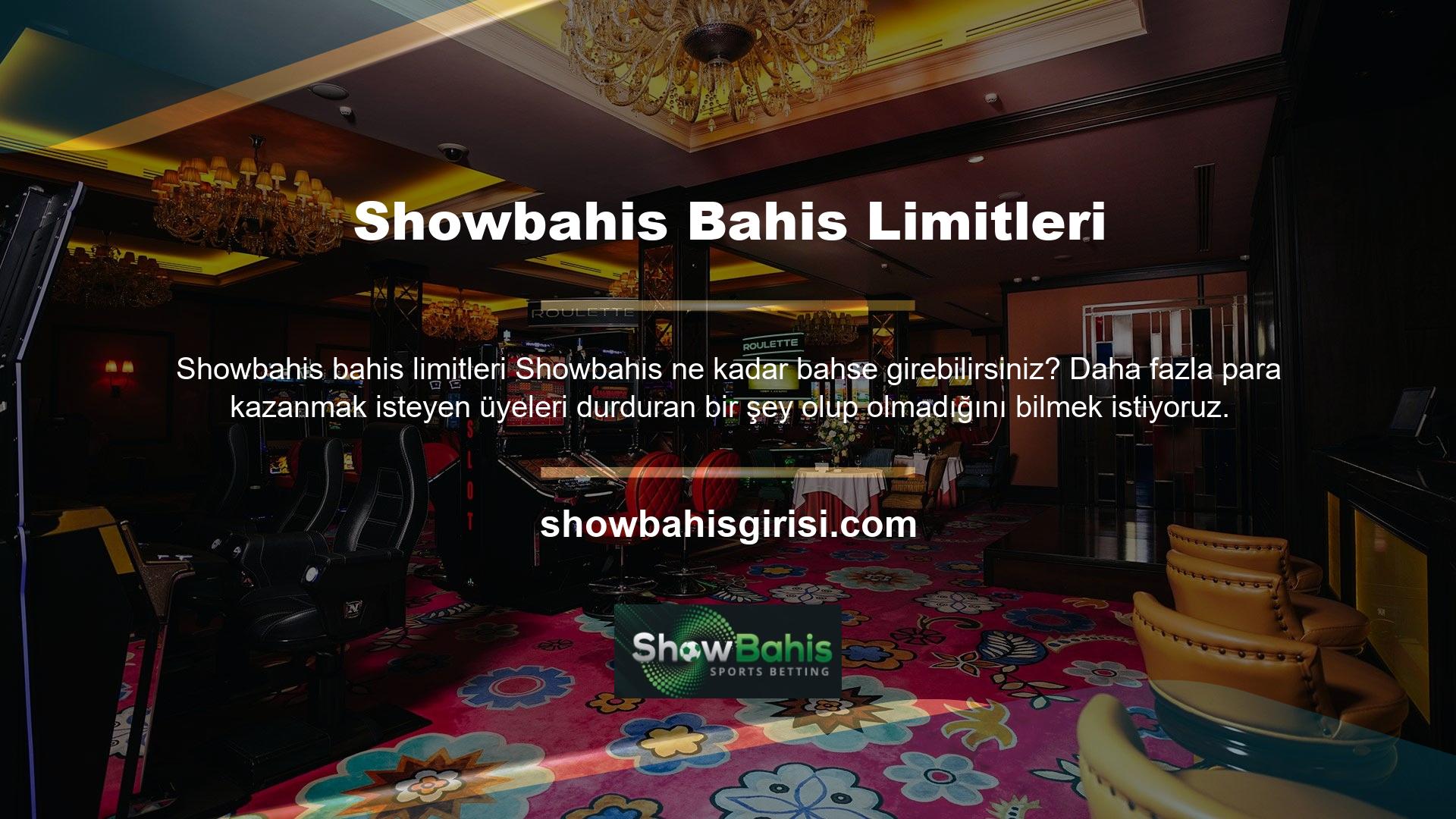 Showbahis insanların çok para yatırmasına ve çok para kazanmasına izin veren bir web sitesidir
